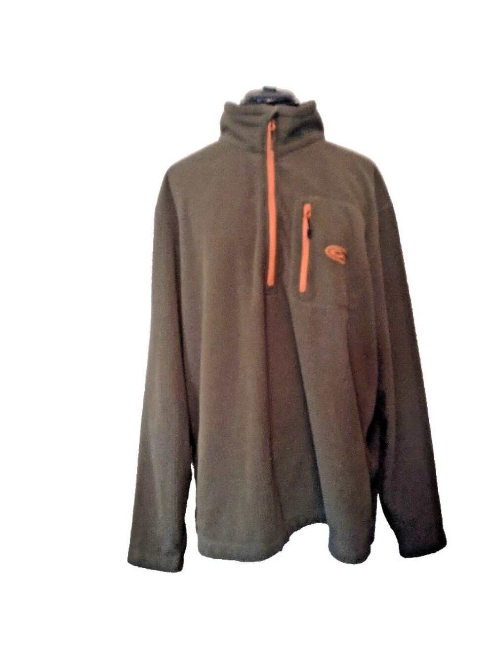 Drake Waterfowl Men's 2X Pullover 1/4 Zip Square Check Fleece Logo Pocket Green